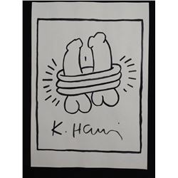 Keith Haring (American, 1958 - 1990) Watercolor drawing on paper