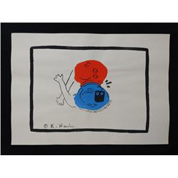 Keith Haring (American, 1958 - 1990) Watercolor drawing on paper