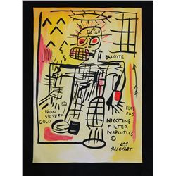 Jean-Michel Basquiat (American, 1960 - 1988) - Gouache drawing on paper