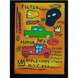 Jean-Michel Basquiat (American, 1960 - 1988) - Gouache drawing on paper