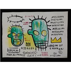 Jean-Michel Basquiat (American, 1960 - 1988) - Gouache drawing on paper