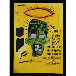 Jean-Michel Basquiat (American, 1960 - 1988) - Gouache drawing on paper