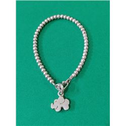Silver bracelet and 950 elephant charm
