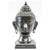 Chinese Bronze Buddha Head Square Pedestal