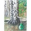 Image 1 : Acrylic on Board Surrealist Forest Scene