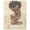 Image 1 : Egon Schiele Austrian Signed Linocut on Paper