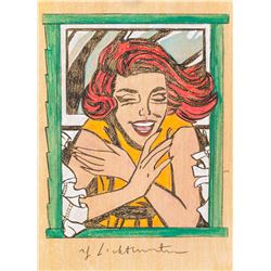 Roy Lichtenstein American Mixed Media on Paper