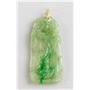 Image 1 : Burma Lingzhi Rectangular Jadeite Pendant