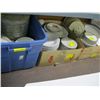 Image 2 : 2 BINS & 3 BOXES OF ASST DISHES, POTS & PANS, SOY SAUCE DISPENSERS, ETC.