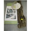 Image 1 : BLANKET, AN ASIAN THEME ROLL AND LIGHT SHADE