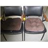 Image 1 : 2 METAL FRAMED CHAIRS WITH SEAT PADS