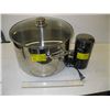 Image 1 : LG. STAINLESS STEEL POT & COFFEE GRINDER