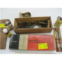 SHOTGUN CLEANING KIT & ASST. RIFLE CLEANING SUPPLIES