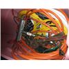 Image 1 : BIN OF MISC. EXTENSION CORDS, SAW, PIPE WRENCH, ETC.
