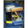 Image 1 : BIN OF ASST. TROWELS, SPONGES, DRYWALL TOOLS, ETC.