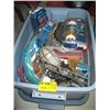 Image 1 : BIN OF MISC. DADO BLADE, CUTTING DISC, DOOR HARDWARE, TROUBLE LIGHT, ETC.