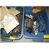 Image 1 : 2 BINS OF MISC. GREASE GUN, FAN, DRILL BITS, ETC.