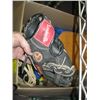 Image 2 : BOX OF MISC. AIR PUMP, BASEBALL GLOVE, THERMOS, ETC.