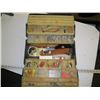 Image 2 : BLACK OLD PAL FISHING BOX WITH ASST. TACKLE