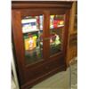 Image 1 : GLASS DOOR CABINET WITH GLASS SHELVES AND SINGLE DRAWER