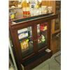 Image 2 : GLASS DOOR CABINET WITH GLASS SHELVES AND SINGLE DRAWER