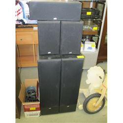 SET OF 5 PSB SPEAKERS & CABLES