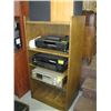 Image 1 : WOODEN STEREO SHELF UNIT