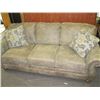 Image 1 : LIGHT BROWN HIDE-A-BED (DOUBLE) WITH 2 CUSHIONS
