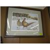 Image 1 : FRAMED PRINT BY MORGAN WARREN, "WINTER TAPESTRY" NO. 1867 OUT OF 2500, OF RINGNECK PHEASANTS
