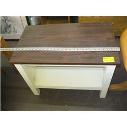 SMALL WHITE TABLE WITH ARBORITE TOP