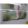 Image 2 : SIGNED PRINT OF FRAMED PRINT OF MAN PLAYING CRICKET SIGNED BY ARTIST R. BADOS