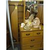 Image 2 : MAPLE BED FRAME, MIRRORED DRESSER & END TABLE