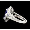 Image 3 : 2.75 ctw Tanzanite and Diamond Ring - 14KT White Gold