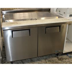 48" TRUE SS 2 DOOR REFRIDGERATED SANDWICH PREP