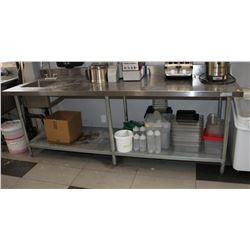 8FT SS PREP TABLE WITH SINK ATTACHEMENT,