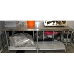 7FT STAINLESS  STEEL PREP TABLE