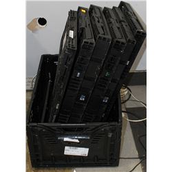 LOT OF 7 FOLDING CRATES, VARIOUS DEPTHS