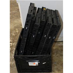 LOT OF 7 FOLDING CRATES, VARIOUS DEPTHS