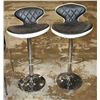 Image 1 : LOT OF 2 BLACK & WHITE HYDRAULIC BAR STOOLS