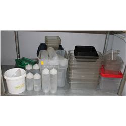 LARGE LOT OF ASSORTED FOOD PREP CONTAINERS,