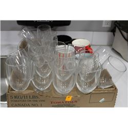 FLAT OF ASSORTED GLASS WARE