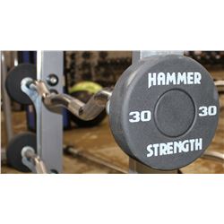HAMMER STRENGTH 30LB CURL BAR, WEIGHTS NOT