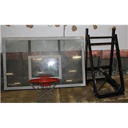 GOALSETTER BASKETBALL NET WITH GLASS BACKBOARD
