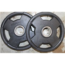 LOT OF 4 HAMMER STRENGTH 10LB FREE WEIGHTS