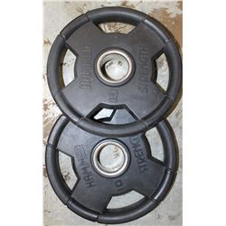 LOT OF 4 HAMMER STRENGTH 10LB FREE WEIGHTS