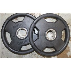 LOT OF 4 HAMMER STRENGTH 10LB FREE WEIGHTS