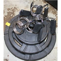 ASSORTED LOT: INCLUDES 3 FREE WEIGHTS, 2 @ 5LB