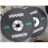 Image 1 : PAIR OF HAMMER STRENGTH 25LB FREE WEIGHTS