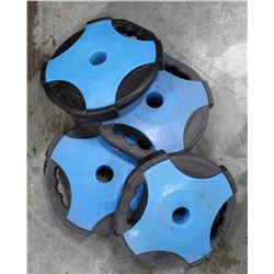 LOT OF 4 ESCAPE REP SET DISC 11LB FREE WEIGHTS