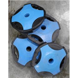LOT OF 4 ESCAPE REP SET DISC 11LB FREE WEIGHTS